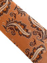 Apricot peach orange paisley  necktie